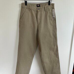 Dickie's Canvas Carpenter Pants Women's Size 10 Sand Khaki Tan